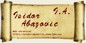 Isidor Abazović vizit kartica